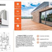 Sistemi di finestre, porte finestre scorrevoli