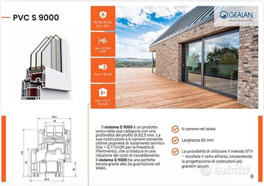 Sistemi di finestre, porte finestre scorrevoli