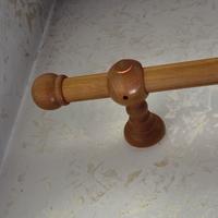 Palo per Tenda in Legno con Anelli 