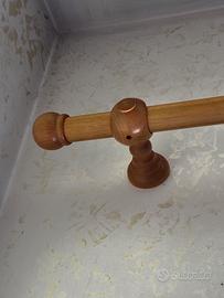 Palo per Tenda in Legno con Anelli 