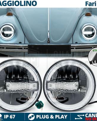 FARI LED Angel Per VW MAGGIOLINO 6500K OMOLOGATI