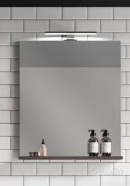 Specchio con mensola marrone scuro 60x70h nuovo
