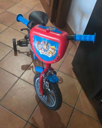 Bicicletta bimbo Paw Patrol 12" Come nuova