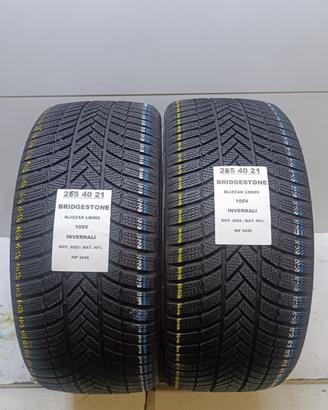 2 GOMME 265 40 21 BRIDGESTONE INV RIF3439