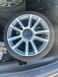 Cerchi 500 abarth da 17 con gomme al 80%