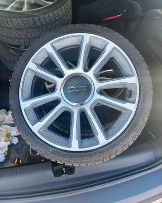 Cerchi 500 abarth da 17 con gomme al 80%