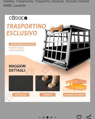 Trasportino kennel per cani 
