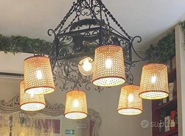 Lampadari ferro battuto