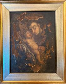 Olio su tela antico s antonio