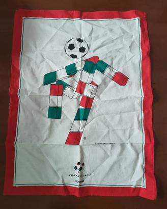 Foulard vintage Mondiali calcio Italia 90 Zucchi 