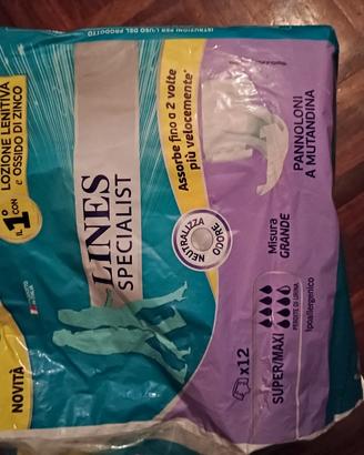 7 pacchi di Mutandine/pannoloni assorbenti 