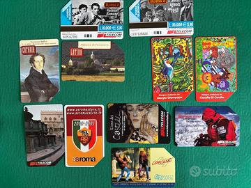 Lotto 11 carte telefoniche tiratura non alta