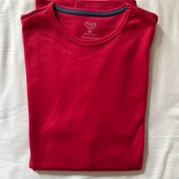Maglia manica lunga rosso da uomo XL cotone