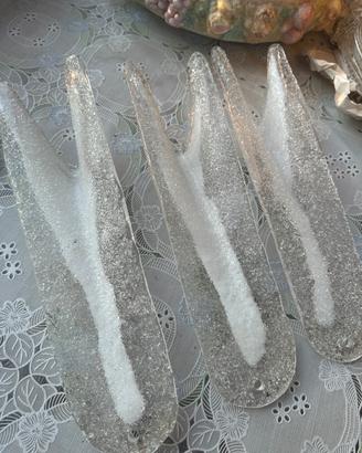 Pezzi di lampada in vetro di murano