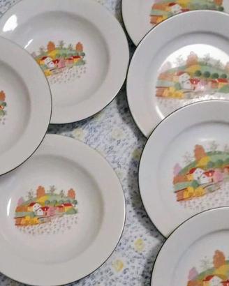 Servizio di piatti 4+4+4+terrina in ceramica