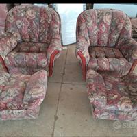 Coppia Poltrone vintage con poggiapiedi