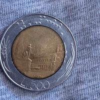 Moneta 500 lire con errori
