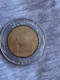 Moneta 500 lire con errori