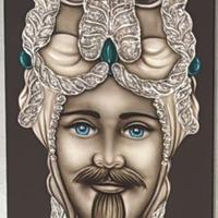 coppia di quadri teste di moro siciliano 