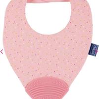 Bavaglino Chicco con massaggia gengive rosa
