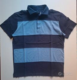 polo uomo upper L blu cotone made in italy