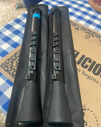 Coppia flauti come nuovi dood 2.0 nero-blu e nero