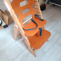 sedia legno /  per bambini con altezze regolabili 
