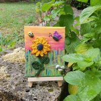 Quadretto con girasole.