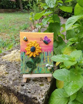 Quadretto con girasole.