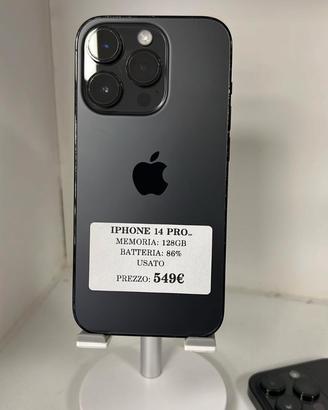 iPhone 14 Pro 128/256GB Nero | Usati | Garantiti