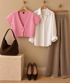 cardigan rosa