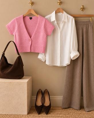 cardigan rosa
