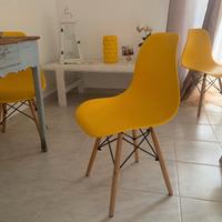 4 sedie gialle