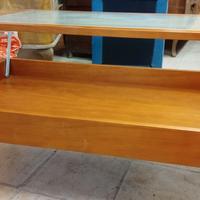tavolino in legno e vetro