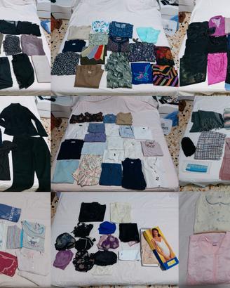 Lotto abbigliamento nuovo e vintage, seta e lino