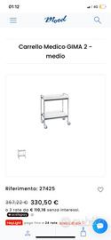 Carrello acciaio e bianco