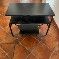 Carrello con ruote porta TV nero