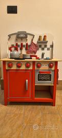 Cucina giocattolo in legno per bambini