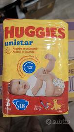 HUGGIES confezioni PNNOLINI BIMBO UNISTAR 3  18p.