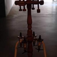 porta whiskey con dosatori in legno