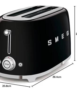 Tostapane SMEG 2 scomparti colore nero