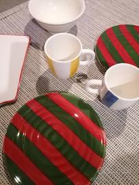 servizio piatti dipinto a mano 