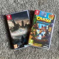 Nintendo Switch - Lotto 2 giochi Crash + Hogwarts