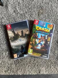 Nintendo Switch - Lotto 2 giochi Crash + Hogwarts