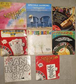 8 vinili festival Sanremo varie edizioni e anni