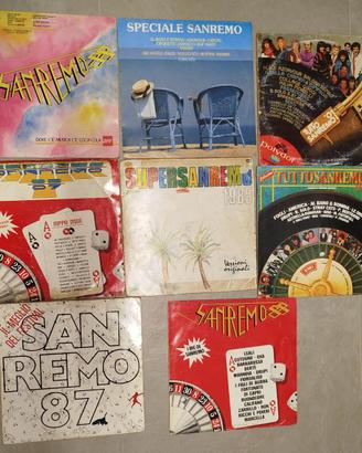 8 vinili festival Sanremo varie edizioni e anni