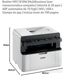 STAMPANTE LASER BROTHER MFC-1910W WIFI-USB