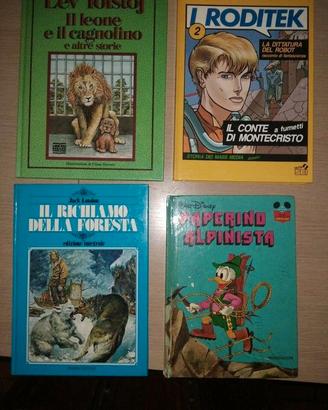 4 libri ragazzi .Tolstoj, Roditek, Paperino Alpin