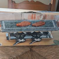 Set Cottura in Pietra con 2 Bruciatori a Spirito