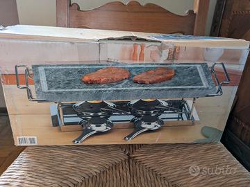 Set Cottura in Pietra con 2 Bruciatori a Spirito